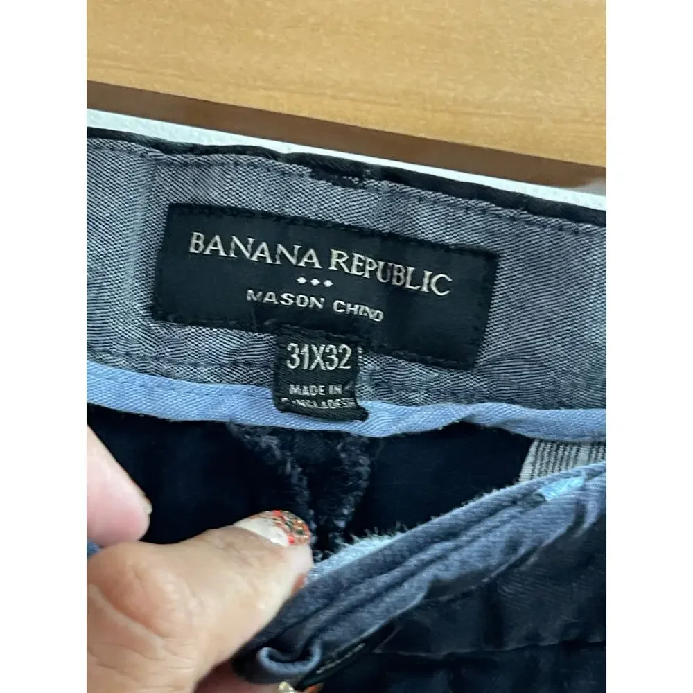 Banana Republic Mason Chino Pants Mens 31x30 GUC